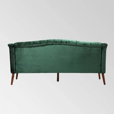Adelia Modern Glam Tufted Velvet Sofa - Christopher Knight Home 2 Adelia Modern Glam Tufted Velvet Sofa - Christopher Knight Home - Image 2