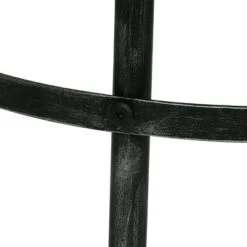 Rivet Modern Industrial Handcrafted Round Mango Wood Side Table Brown/Antique Gunmetal - Christopher Knight Home -Living Furniture GUEST edaffc3f b2db 41a3 8a50 c9743ee2763f