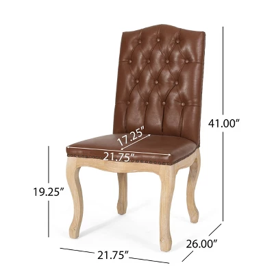 2pk Shylo Contemporary Faux Leather Dining Chairs - Christopher Knight Home 9 2pk Shylo Contemporary Faux Leather Dining Chairs - Christopher Knight Home - Image 9