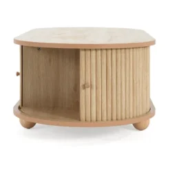 Christopher Knight Home Arizona Oval Wood Coffee Table With Half-Cover Accordion Door And Storage 13 Christopher Knight Home Arizona Oval Wood Coffee Table With Half-Cover Accordion Door And Storage -Living Furniture GUEST efd43c2e ba25 42f2 be52 50e0693612c0