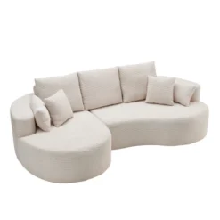 Christopher Knight Home Shamus 106" Modern Cozy Upholstered 4 Seater Curved Sectional Sofa With 7 Pillows -Living Furniture GUEST f134ed4c e139 479c bcd5 eb4fd9e4a1fe