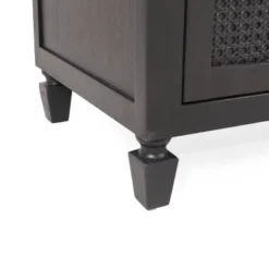 Newell Rustic Acacia Wood And Cane 3 Drawer Dresser Dark Gray - Christopher Knight Home -Living Furniture GUEST f1a396eb 0b6f 47ca 95b4 5dff388ea8ce