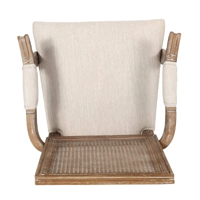 Set Of 2 Maria French Country Wood And Cane Upholstered Dining Chairs - Christopher Knight Home 6 Set Of 2 Maria French Country Wood And Cane Upholstered Dining Chairs - Christopher Knight Home - Image 6