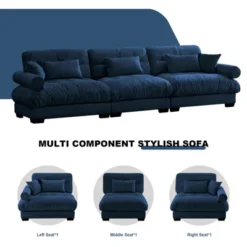 Christopher Knight Home Crane 130" Modern 3 Seater Velvet Sofa With Bolstered Armrests 17 Christopher Knight Home Crane 130" Modern 3 Seater Velvet Sofa With Bolstered Armrests -Living Furniture GUEST f24fe296 d1ae 4316 96b7 16fb089ba3d2
