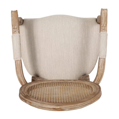 Set Of 2 Judith French Country Wood And Cane Upholstered Dining Chairs - Christopher Knight Home 5 Set Of 2 Judith French Country Wood And Cane Upholstered Dining Chairs - Christopher Knight Home - Image 5