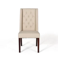 Set Of 2 Blount Wooden Dining Chairs With Fabric Cushions Beige/Natural Finish - Christopher Knight Home 14 Set Of 2 Blount Wooden Dining Chairs With Fabric Cushions Beige/Natural Finish - Christopher Knight Home -Living Furniture GUEST f33a01c3 8965 425f 9eb4 b417d11d1f93