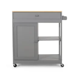 Telfair Kitchen Cart With Wheels - Christopher Knight Home -Living Furniture GUEST f43e7611 9b58 4e4b 8c10 8ea3b1c65893