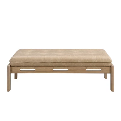 Christopher Knight Home Fitch Contemporary Tufted Faux Leather Upholstered Ottoman 9 Christopher Knight Home Fitch Contemporary Tufted Faux Leather Upholstered Ottoman - Image 9