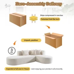 Christopher Knight Home Imre Modern Upholstered 4 Seater Corner Sectional Sofa With Pillows -Living Furniture GUEST f5fed3a2 c950 48aa a93f 000d3776e465