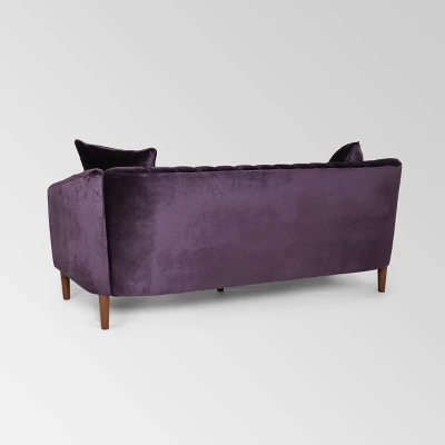 Ansonia Contemporary Velvet Sofa - Christopher Knight Home 2 Ansonia Contemporary Velvet Sofa - Christopher Knight Home - Image 2