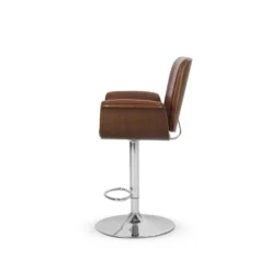 2pc Romer Mid Century Modern Bentwood Adjustable Swivel Counter Height Barstools - Christopher Knight Home -Living Furniture GUEST f6ec1d7c 99c6 4a24 9b83 8844d563e090