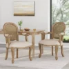 2pk Mina French Country Wood And Cane Upholstered Dining Chairs - Christopher Knight Home