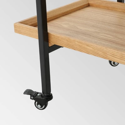 Gerard Industrial Wooden Bar Cart - Christopher Knight Home 5 Gerard Industrial Wooden Bar Cart - Christopher Knight Home - Image 5