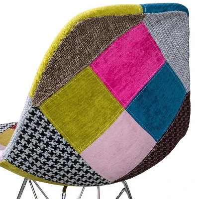 Set Of 2 Wilmette Patchwork Fabric Chair Black/Pink/Green - Christopher Knight Home 2 Set Of 2 Wilmette Patchwork Fabric Chair Black/Pink/Green - Christopher Knight Home - Image 2