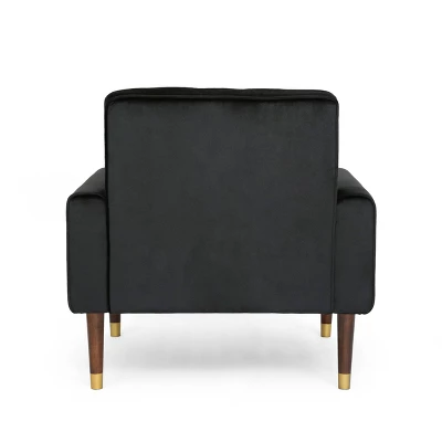 Bourchier Modern Glam Velvet Armchair - Christopher Knight Home 4 Bourchier Modern Glam Velvet Armchair - Christopher Knight Home - Image 4