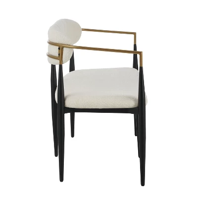 Christopher Knight Home Ingrid Modern Iron Frame Upholstered 55" Loveseat With Open Curved Back 3 Christopher Knight Home Ingrid Modern Iron Frame Upholstered 55" Loveseat With Open Curved Back - Image 3