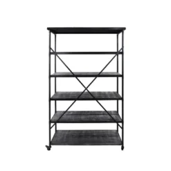 68" Farrells Industrial 5 Shelf Bookcase Gray - Christopher Knight Home 12 68" Farrells Industrial 5 Shelf Bookcase Gray - Christopher Knight Home -Living Furniture GUEST f98c2c2e 89bf 4eed b8c9 1ca9d449270e