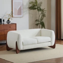 Christopher Knight Home Emma 63" Boucle Fabric Loveseat -Living Furniture GUEST f9f72bf2 f9f0 41bc 97f2 7230fa630d12