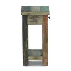 Meader Boho Handmade Distressed Mango Wood End Table - Christopher Knight Home -Living Furniture GUEST f9f8d23f 63b7 448f ae55 d4394e103a40