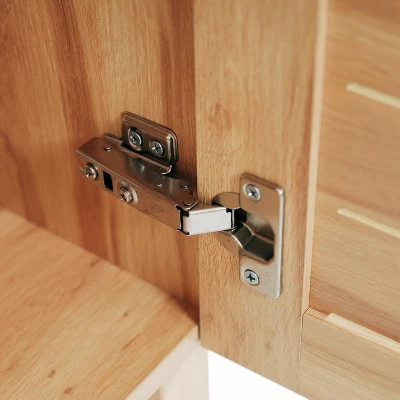 Christopher Knight Home Ramona 30" Mid-Century Modern Bathroom Vanity With Ceramic Sink, Antique Natural 8 Christopher Knight Home Ramona 30" Mid-Century Modern Bathroom Vanity With Ceramic Sink, Antique Natural - Image 8