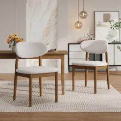 Christopher Knight Home Bulwarth Mid-Century Modern Rubberwood Upholstered Dining Chair With Curved Back (Set Of 2) 20 Christopher Knight Home Bulwarth Mid-Century Modern Rubberwood Upholstered Dining Chair With Curved Back (Set Of 2) -Living Furniture GUEST fa3ba3f0 17da 4f61 83db 724857485162