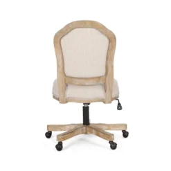 Scilley French Country Upholstered Swivel Office Chair - Christopher Knight Home -Living Furniture GUEST fa42abb9 87a4 4bd5 9f08 19e48ff834b4