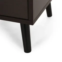 Doerun Mid-Century Modern Storage TV Stand For TVs Up To 48" Dark Gray/Black - Christopher Knight Home -Living Furniture GUEST fa6133ff 9d9d 44ca 8101 b6b9b04a1386