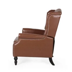 Walter Contemporary Tufted Recliner Cognac Brown/Dark Brown - Christopher Knight Home -Living Furniture GUEST faf8000d 5b17 4945 a1f6 bebefb542067