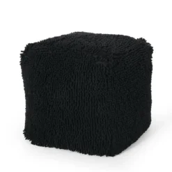 Moloney Modern Microfiber Chenille Cube Pouf - Christopher Knight Home -Living Furniture GUEST fb43f13e 3b74 4c14 8a77 0b0a379f35ce