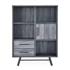 Hulbert Modern Industrial 6 Shelf Multi Functional Cabinet - Christopher Knight Home -Living Furniture GUEST fbcb3bed 87b0 4d4d 8c7f 03c73913ea5f