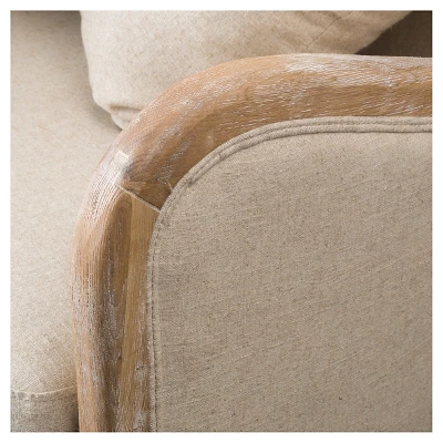 Crenshaw Fabric Wing Chair Beige - Christopher Knight Home 2 Crenshaw Fabric Wing Chair Beige - Christopher Knight Home - Image 2