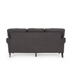 Burkehaven Contemporary Fabric 3 Seater Nailhead Trim Sofa Gray/Dark Brown - Christopher Knight Home -Living Furniture GUEST fcec7ea2 d587 4f49 ab7c 95d152b51460