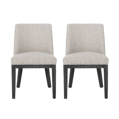 Christopher Knight Home Set Of 2 Camas Upholstered Dining Chairs Light Gray/Weathered Gray 1 Christopher Knight Home Set Of 2 Camas Upholstered Dining Chairs Light Gray/Weathered Gray