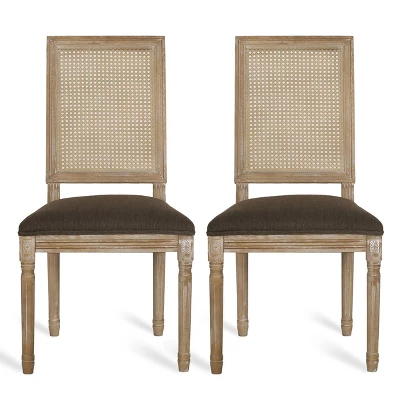 Set Of 2 Regina French Country Wood And Cane Upholstered Dining Chairs - Christopher Knight Home 13 Set Of 2 Regina French Country Wood And Cane Upholstered Dining Chairs - Christopher Knight Home - Image 13