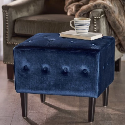 Esther Tufted Ottoman Navy Blue - Christopher Knight Home 1 Esther Tufted Ottoman Navy Blue - Christopher Knight Home