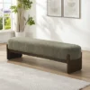 Christopher Knight Home Arabella 64" Modern Rubberwood Upholstered Loop Yarn Ottoman