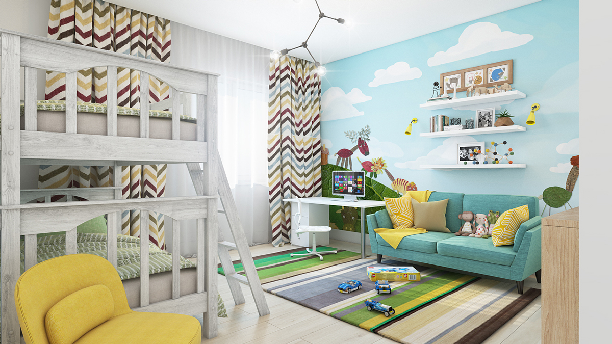 Living Furniture -Living Furniture kids room wall decor ideas
